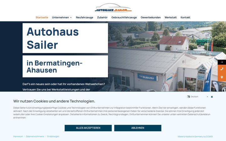 Képernyőkép: autohaus-sailer.de