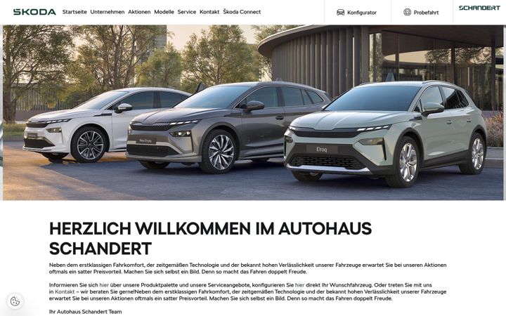 Képernyőkép: autohaus-schandert.skoda-auto.de