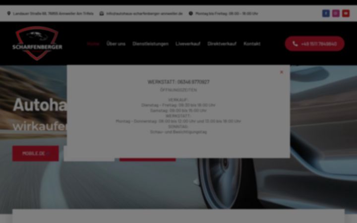 Ekrānuzņēmums no autohaus-scharfenberger-annweiler.de