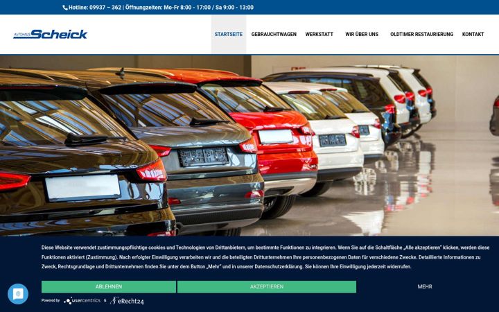 Screenshot of autohaus-scheick.de