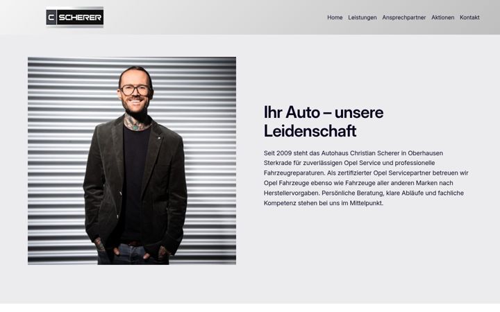 Screenshot of autohaus-scherer.com
