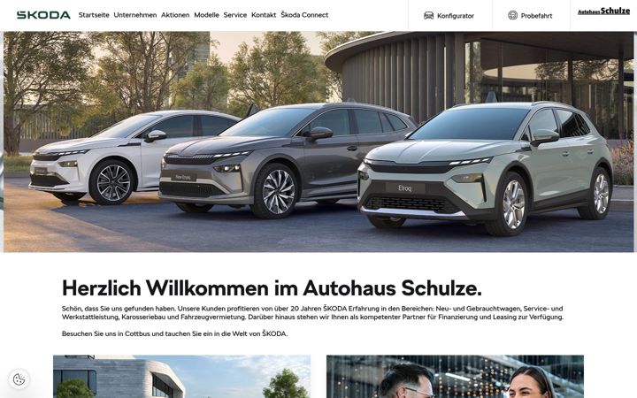 Screenshot of autohaus-schulze.skoda-auto.de
