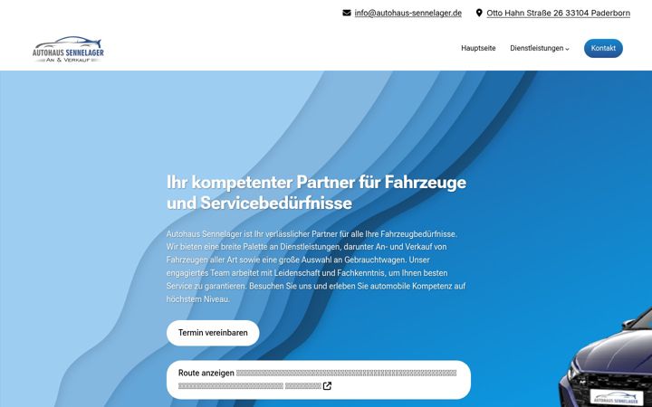 Screenshot of autohaus-sennelager.de
