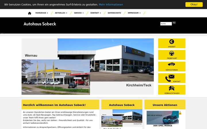 Skjermbilde av autohaus-sobeck.eu