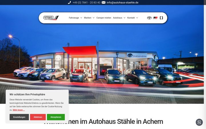 Screenshot von autohaus-staehle.de