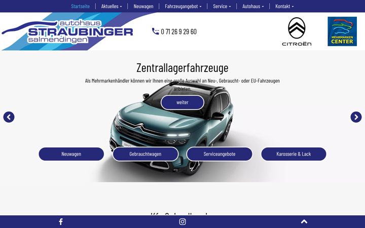 Screenshot of autohaus-straubinger.de