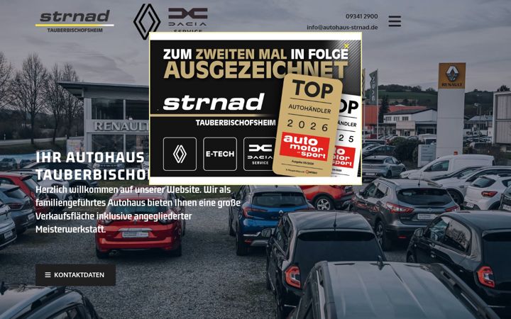 Екранна снимка на autohaus-strnad.de