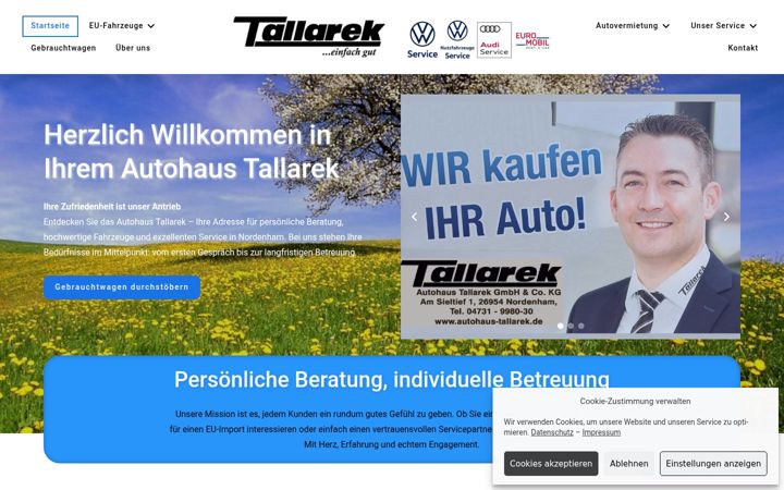 Screenshot of autohaus-tallarek.de