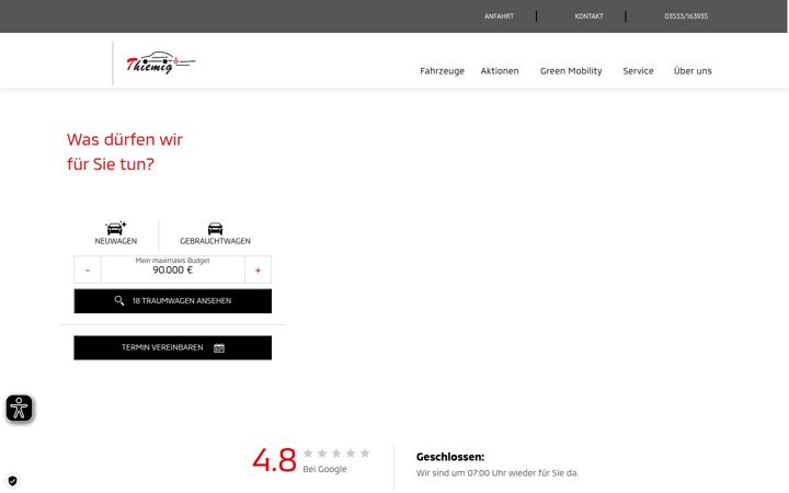 Екранна снимка на autohaus-thiemig.de
