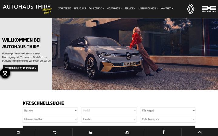 Snimka zaslona za autohaus-thiry.de