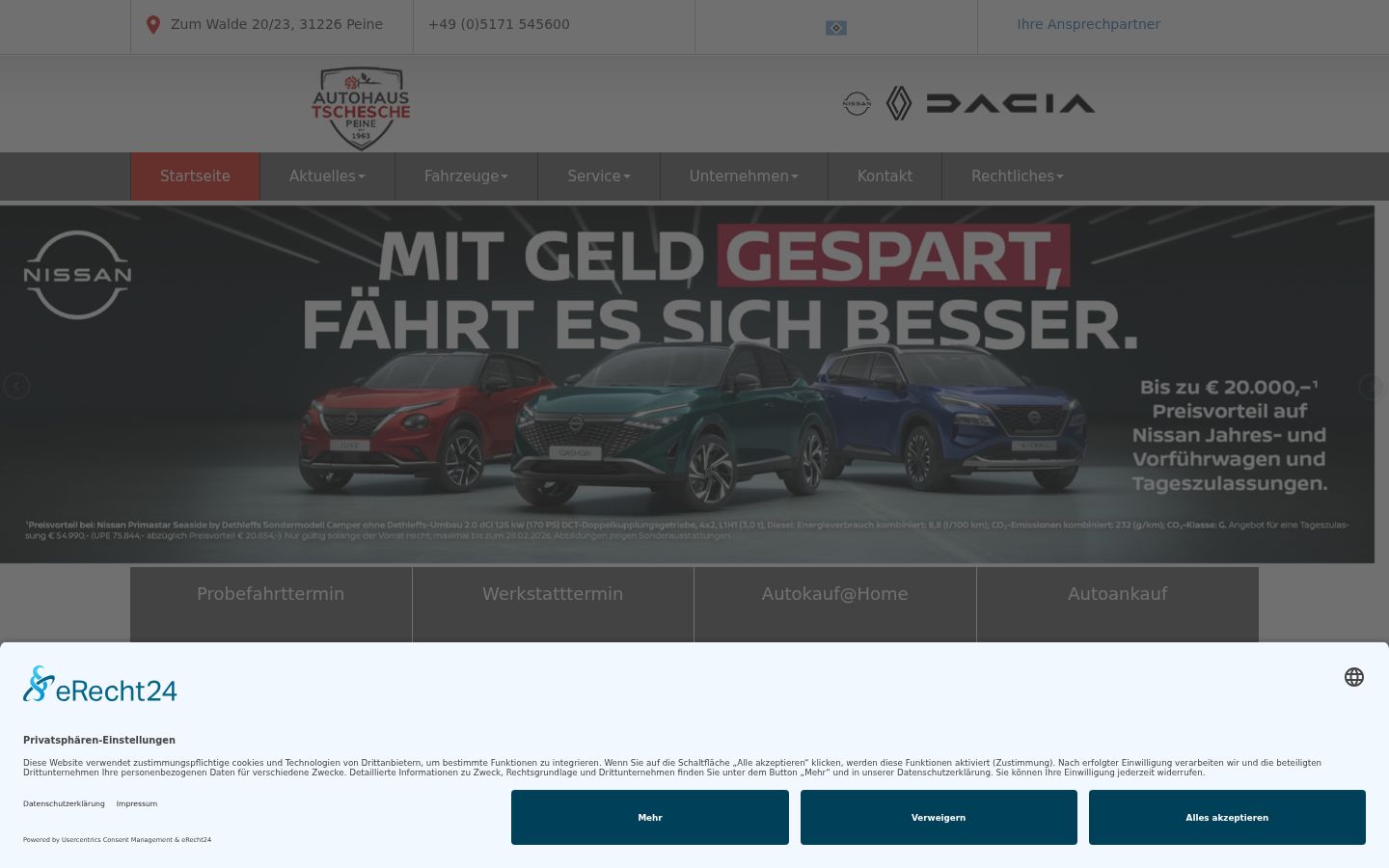 Screenshot of the consent banner shown before any interaction