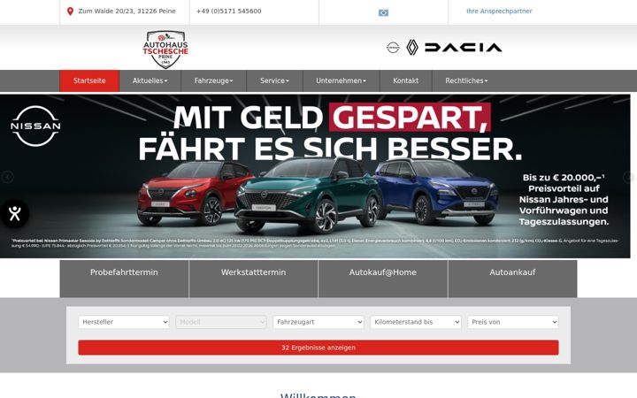 Screenshot of autohaus-tschesche.de
