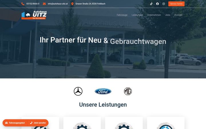 Screenshot of autohaus-uitz.at