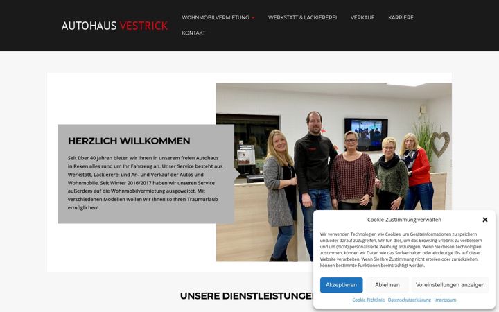 Screenshot of autohaus-vestrick.de