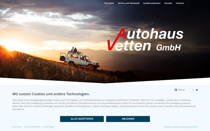 Screenshot of autohaus-vetten.de