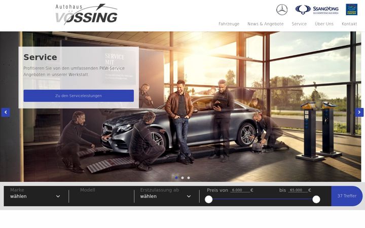 Snimka zaslona za autohaus-voessing.de