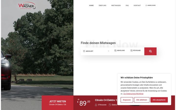 Screenshot of autohaus-wagner.at
