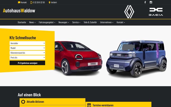 Screenshot of autohaus-waldow.de