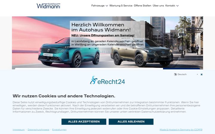 Screenshot of autohaus-widmann.de