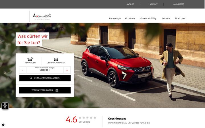 Screenshot of autohaus-wieseck.de