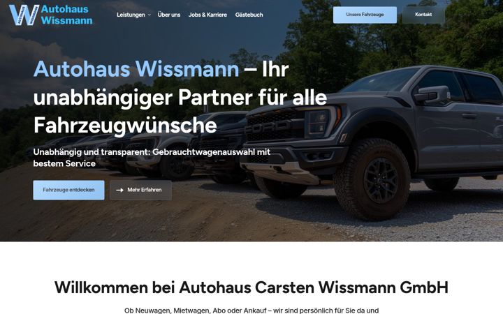 Screenshot of autohaus-wissmann.de