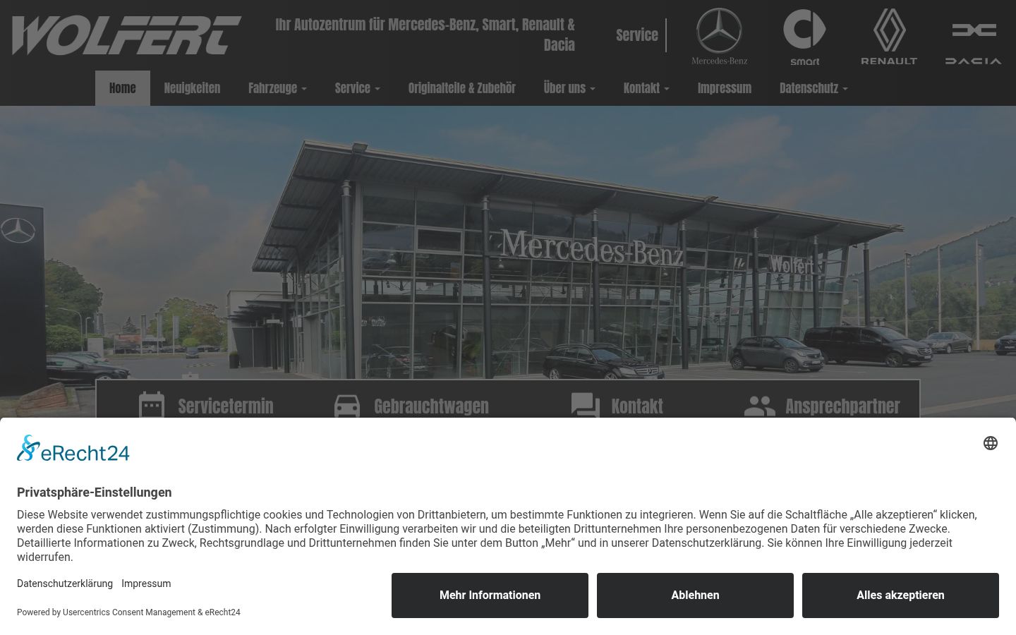 Captura de ecrã do banner de consentimento apresentado antes de qualquer interação