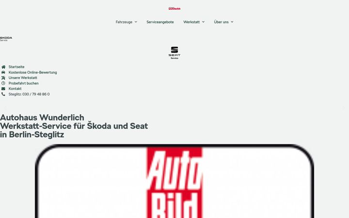 Screenshot of autohaus-wunderlich-handel.de
