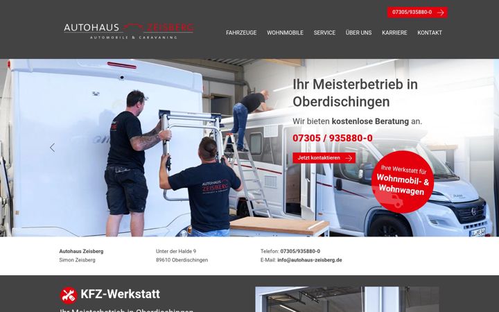 Screenshot of autohaus-zeisberg.de