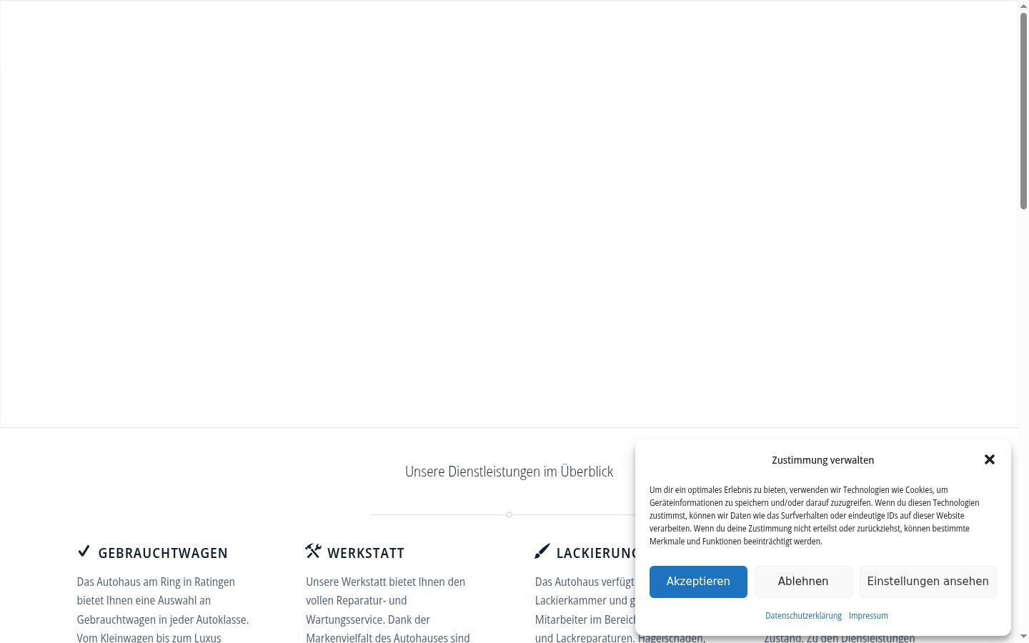 Snímka obrazovky banera súhlasu zobrazeného pred akoukoľvek interakciou