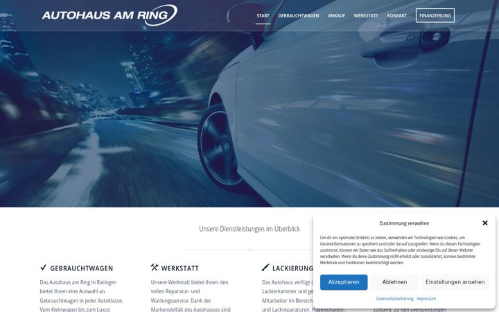 Screenshot ta' autohausamring.de