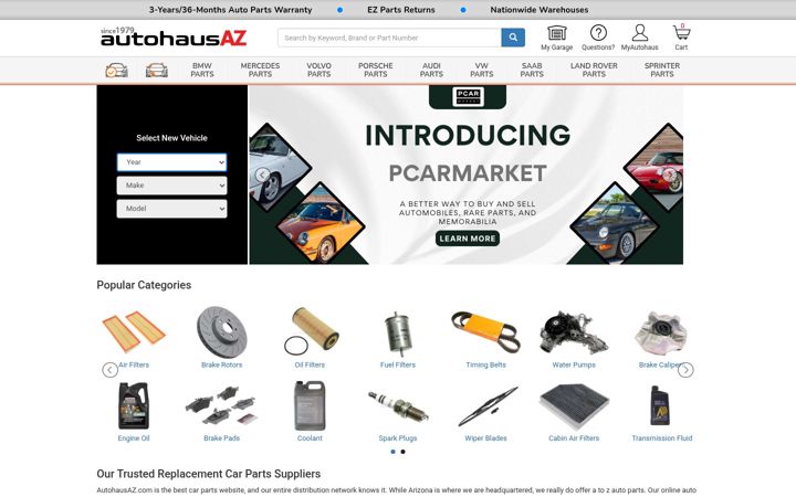 Screenshot of autohausaz.com