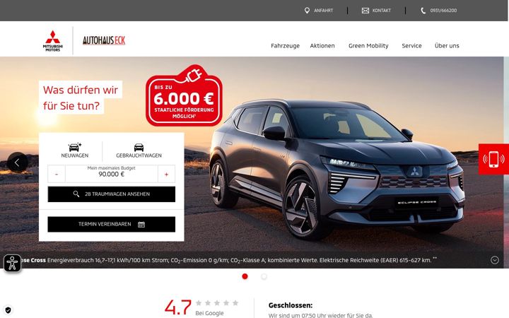 Screenshot of autohauseck.de
