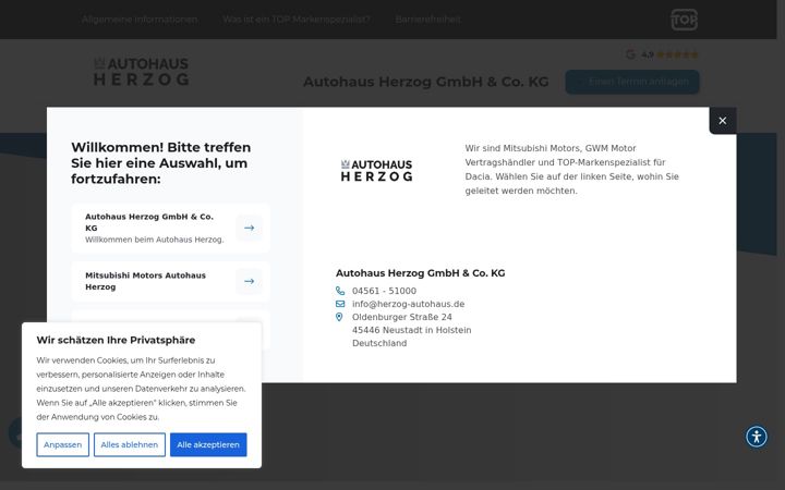 Screenshot of autohausherzog.de