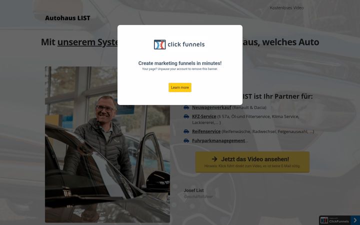 Screenshot of autohauslist.com