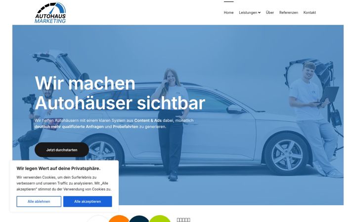 Screenshot of autohausmarketing.at