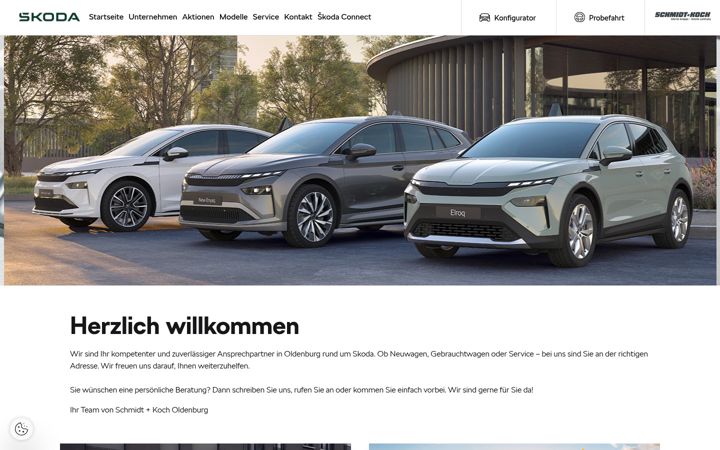 Screenshot of autohausoldenburg.skoda-auto.de