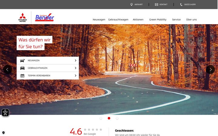 Screenshot of autohausrolfbender.de