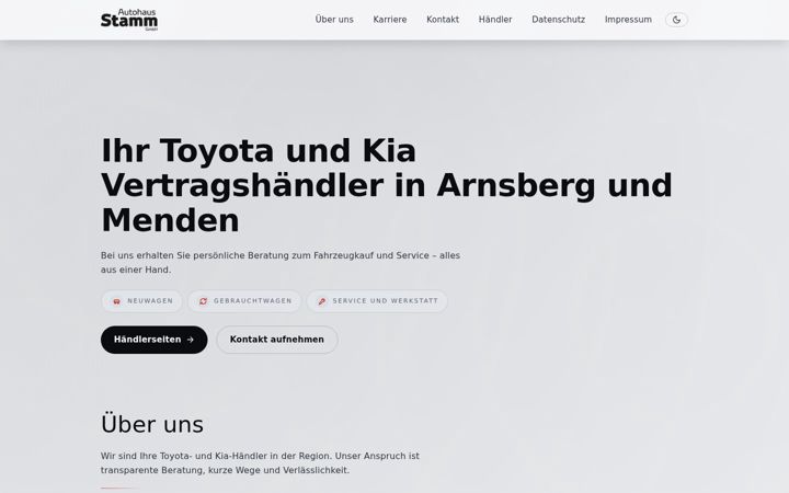 Screenshot of autohausstamm.de