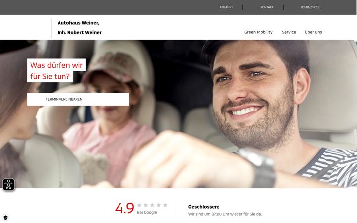 Screenshot of autohausweiner.de