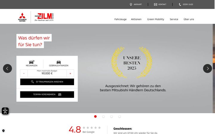 Screenshot of autohauszilm.de