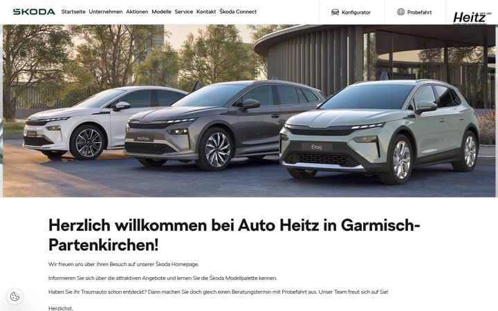 Screenshot of autoheitz.skoda-auto.de