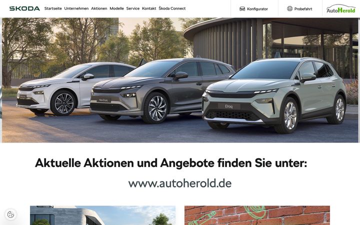 Screenshot of autoherold-hig.skoda-auto.de