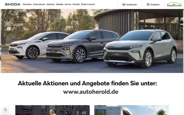 Screenshot of autoherold.skoda-auto.de