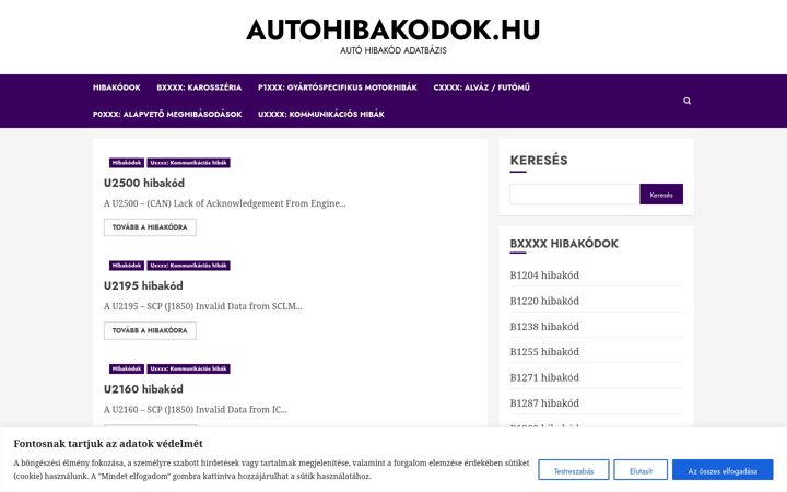 Screenshot of autohibakodok.hu