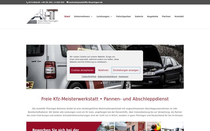 Screenshot of autohilfe-thueringen.de