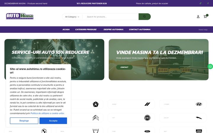 Screenshot of autohima.ro