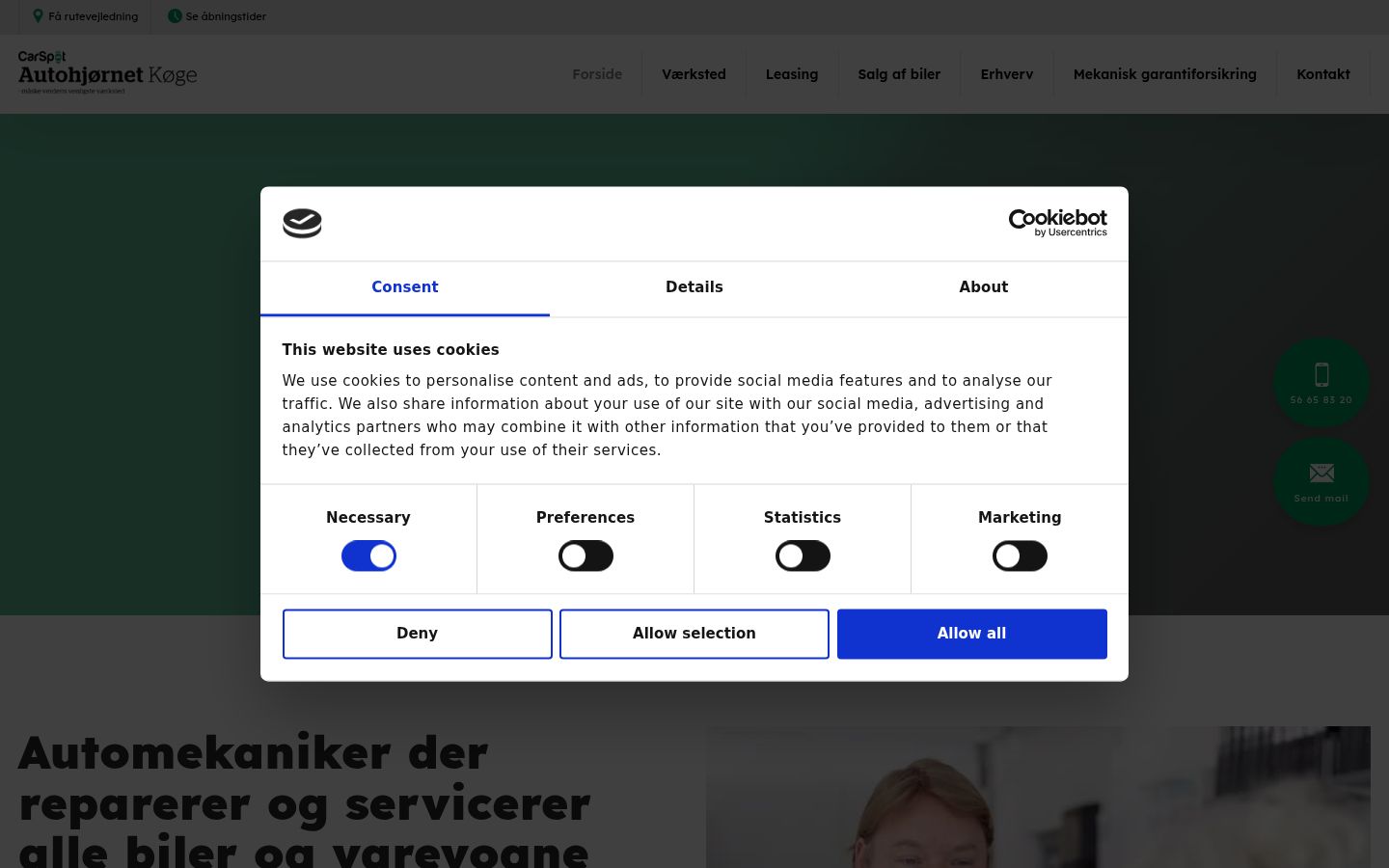 Screenshot tal-banner tal-kunsens muri qabel kwalunkwe interazzjoni