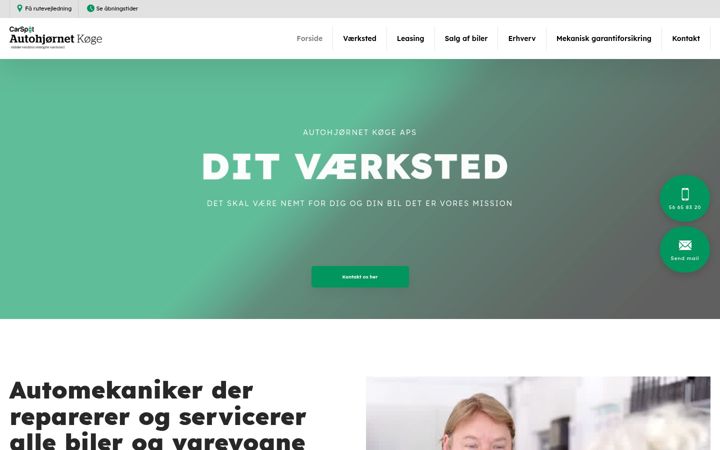 Screenshot of autohjoernet-koege.dk