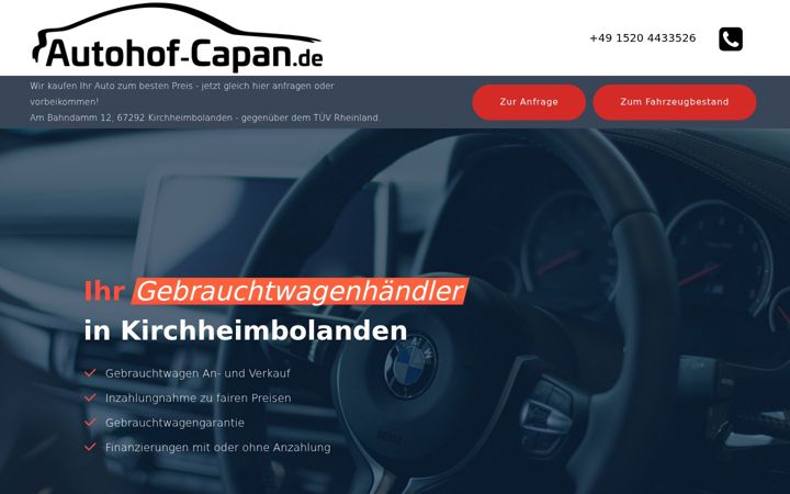 Screenshot of autohof-capan.de