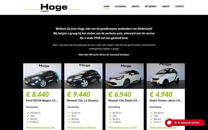 Screenshot of autohoge.nl